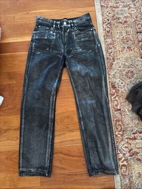 Mango Black Straight-Leg Jeans